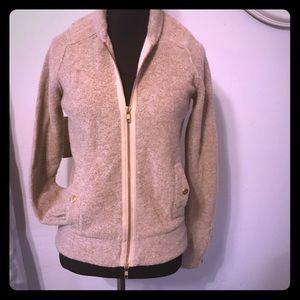 J. Crew tan sweater jacket Xs